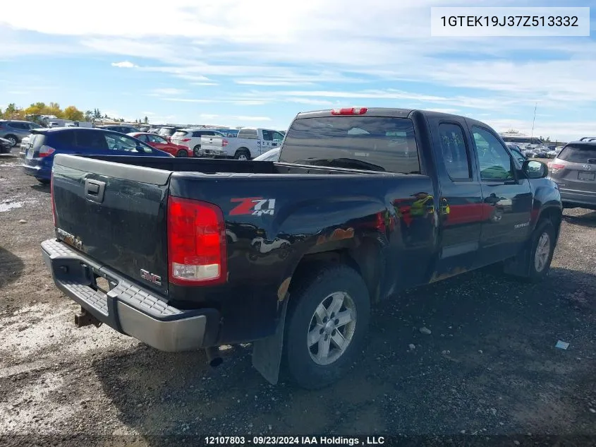 1GTEK19J37Z513332 2007 GMC Sierra 1500