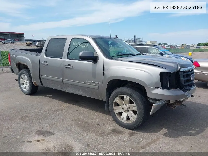 2007 GMC Sierra 1500 Slt VIN: 3GTEK13387G526183 Lot: 39475662