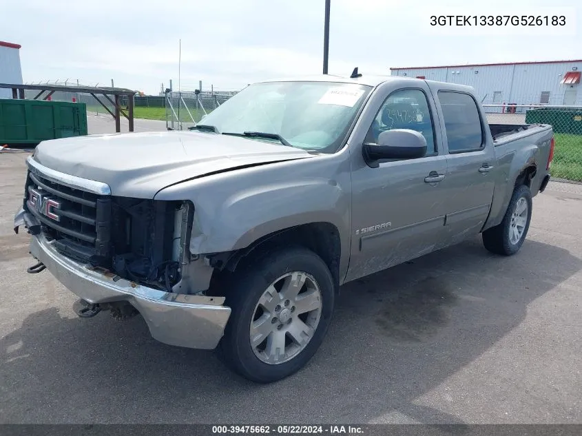 2007 GMC Sierra 1500 Slt VIN: 3GTEK13387G526183 Lot: 39475662