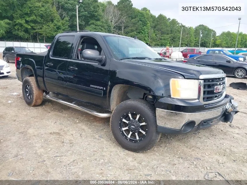 2007 GMC Sierra 1500 Slt VIN: 3GTEK13M57G542043 Lot: 39536584