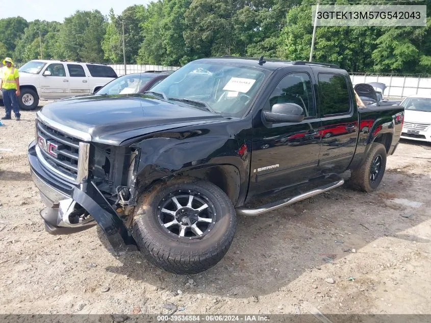 2007 GMC Sierra 1500 Slt VIN: 3GTEK13M57G542043 Lot: 39536584