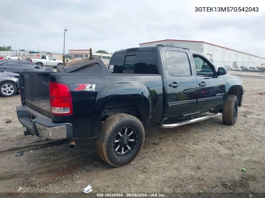 2007 GMC Sierra 1500 Slt VIN: 3GTEK13M57G542043 Lot: 39536584