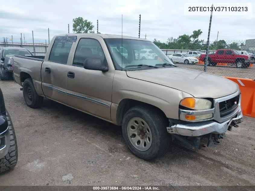 2007 GMC Sierra 1500 Classic Sl VIN: 2GTEC13V371103213 Lot: 39573694