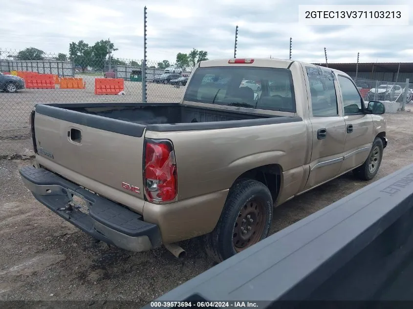 2007 GMC Sierra 1500 Classic Sl VIN: 2GTEC13V371103213 Lot: 39573694