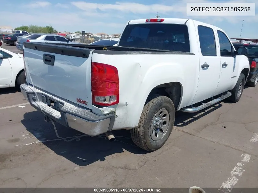 2007 GMC Sierra 1500 Work Truck VIN: 2GTEC13C871509258 Lot: 39605118