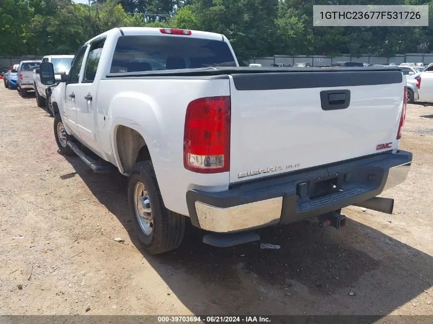 2007 GMC Sierra 2500Hd Sle2 VIN: 1GTHC23677F531726 Lot: 39703694