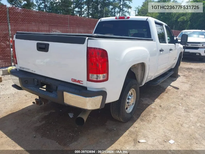 2007 GMC Sierra 2500Hd Sle2 VIN: 1GTHC23677F531726 Lot: 39703694