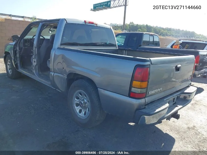 2007 GMC Sierra 1500 Classic Sl VIN: 2GTEC13V271144660 Lot: 39906456