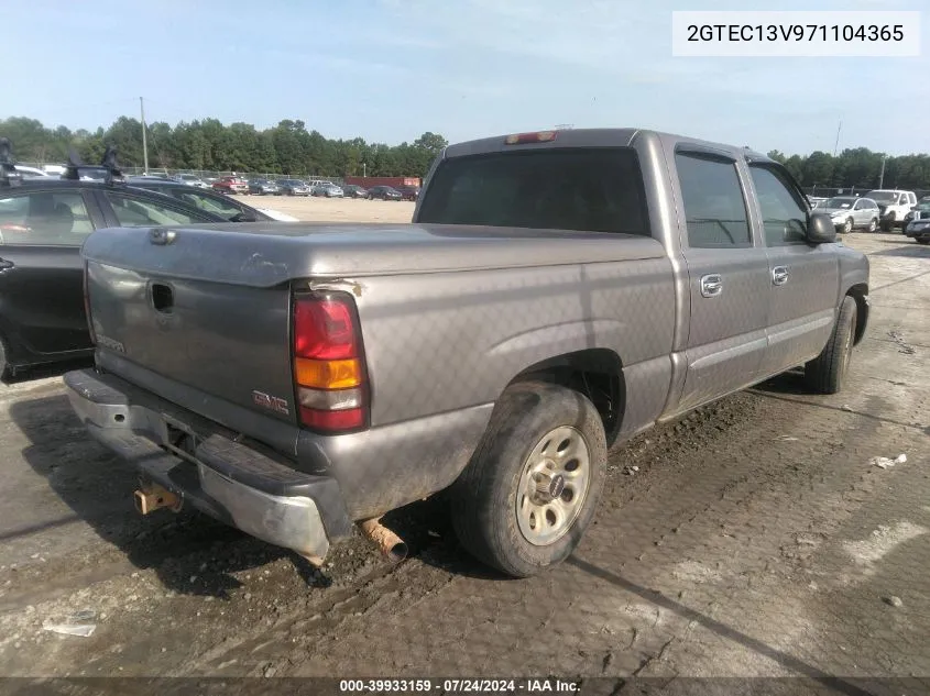 2007 GMC Sierra 1500 Classic Sl VIN: 2GTEC13V971104365 Lot: 39933159