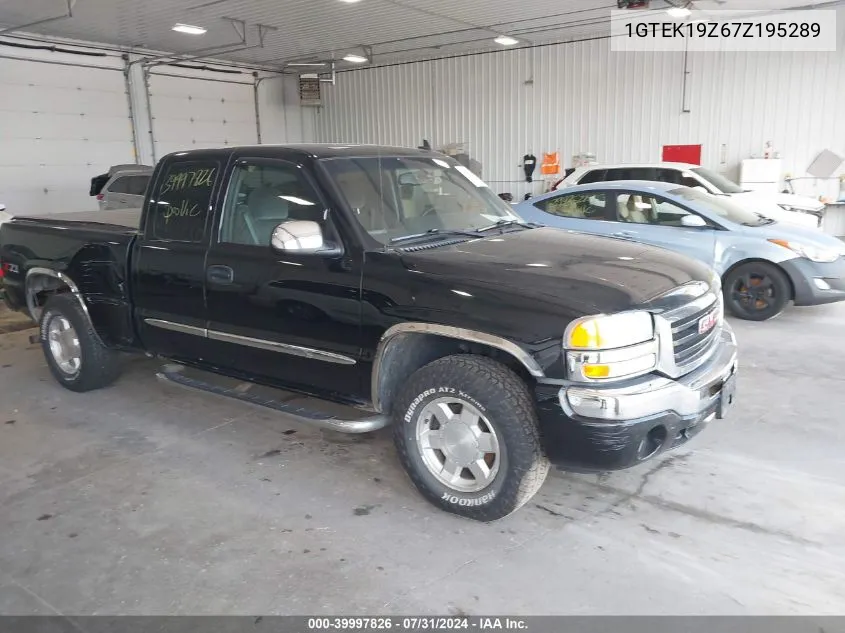 2007 GMC Sierra 1500 Classic Sle1 VIN: 1GTEK19Z67Z195289 Lot: 39997826