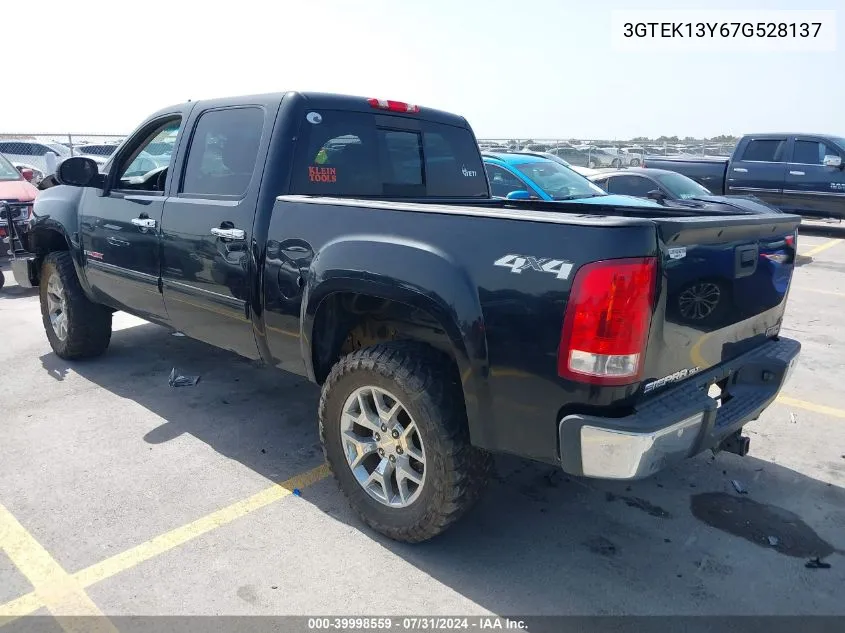 2007 GMC Sierra 1500 Slt VIN: 3GTEK13Y67G528137 Lot: 39998559