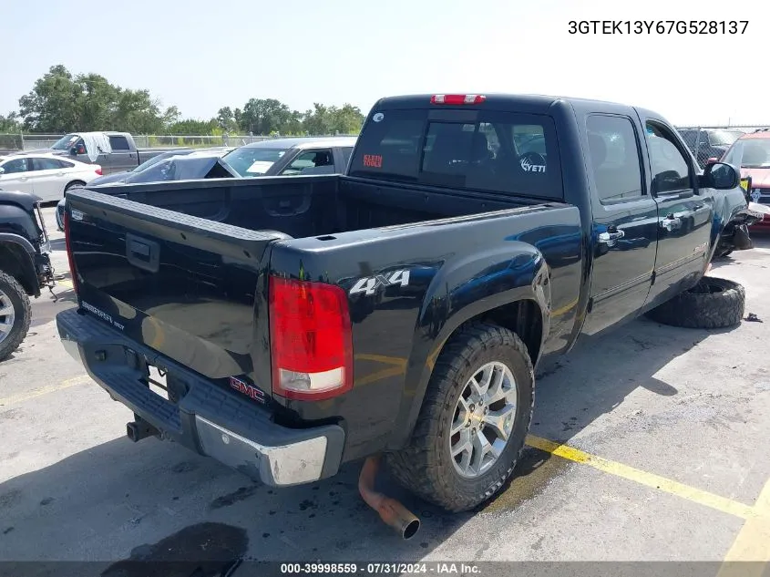 2007 GMC Sierra 1500 Slt VIN: 3GTEK13Y67G528137 Lot: 39998559