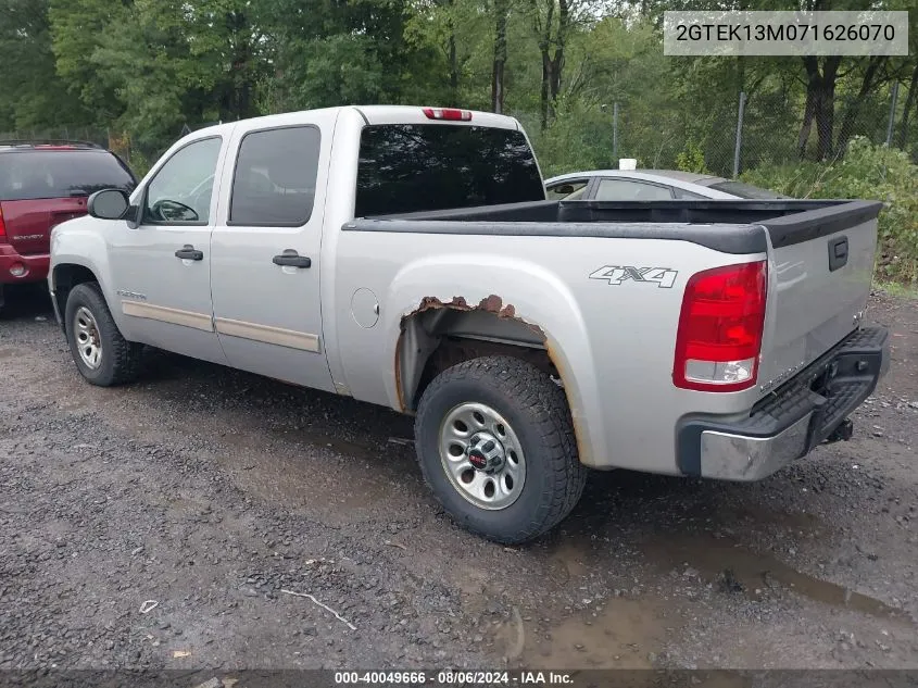 2007 GMC Sierra 1500 Sle1 VIN: 2GTEK13M071626070 Lot: 40049666