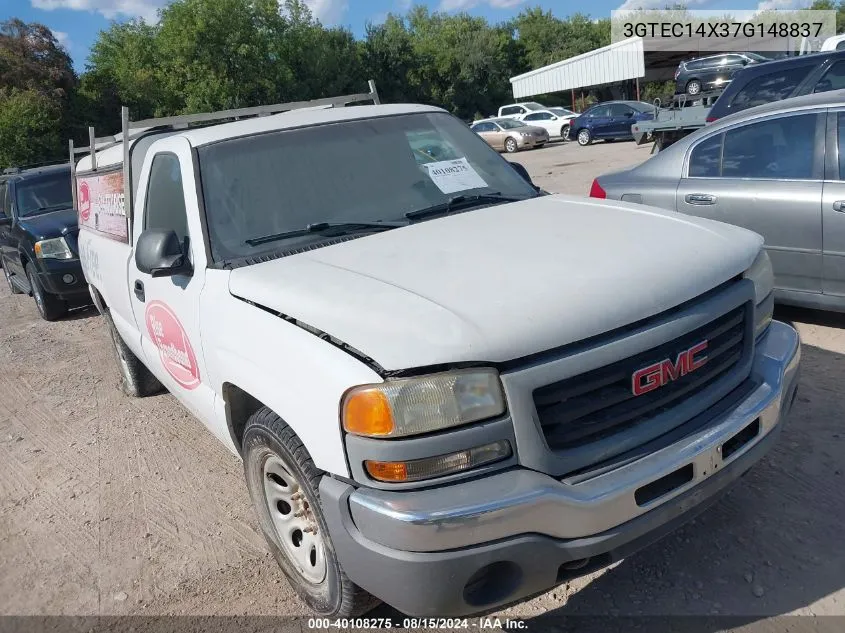 2007 GMC Sierra 1500 Classic Work Truck VIN: 3GTEC14X37G148837 Lot: 40108275