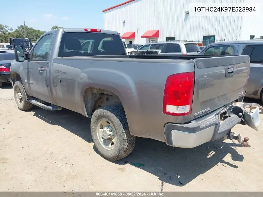 2007 GMC Sierra 2500Hd Work Truck VIN: 1GTHC24K97E523984 Lot: 40141058