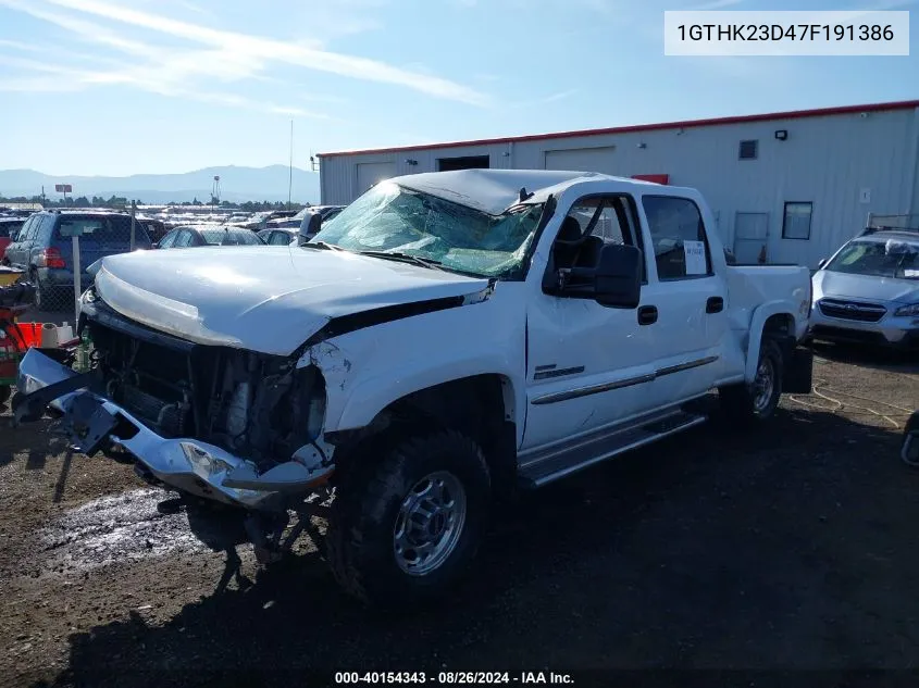 2007 GMC Sierra 2500Hd Classic Sle1 VIN: 1GTHK23D47F191386 Lot: 40154343