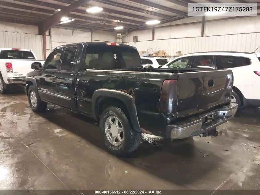 2007 GMC Sierra 1500 Classic Sle1 VIN: 1GTEK19Z47Z175283 Lot: 40156512