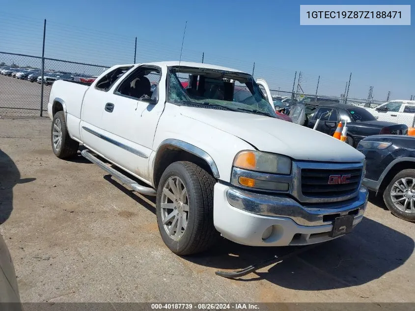 2007 GMC Sierra 1500 Classic Sle1 VIN: 1GTEC19Z87Z188471 Lot: 40187739