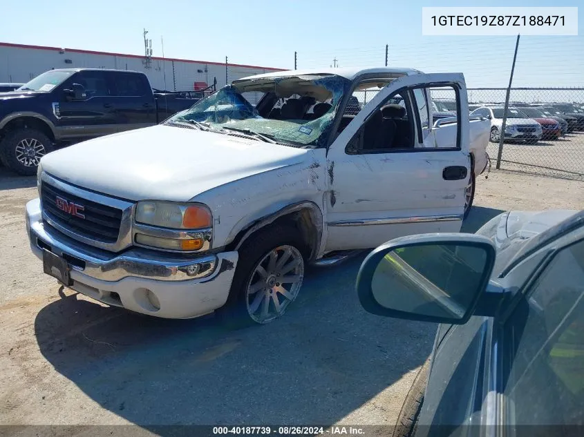 2007 GMC Sierra 1500 Classic Sle1 VIN: 1GTEC19Z87Z188471 Lot: 40187739