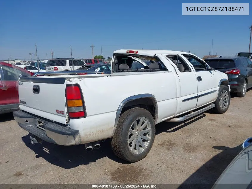 2007 GMC Sierra 1500 Classic Sle1 VIN: 1GTEC19Z87Z188471 Lot: 40187739