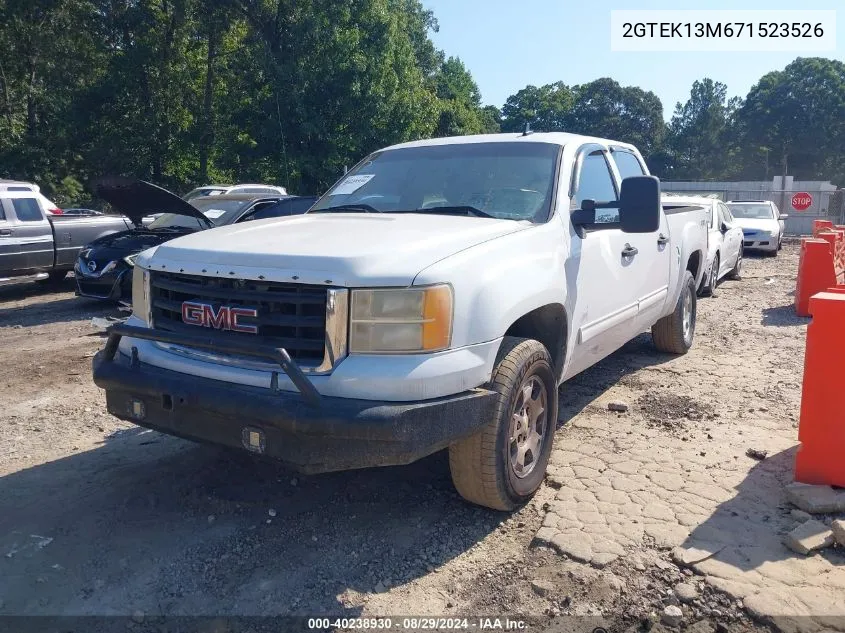 2007 GMC Sierra 1500 Sle1 VIN: 2GTEK13M671523526 Lot: 40238930