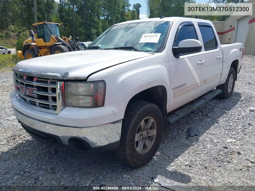 2007 GMC Sierra 1500 Slt VIN: 3GTEK13M37G512300 Lot: 40249456