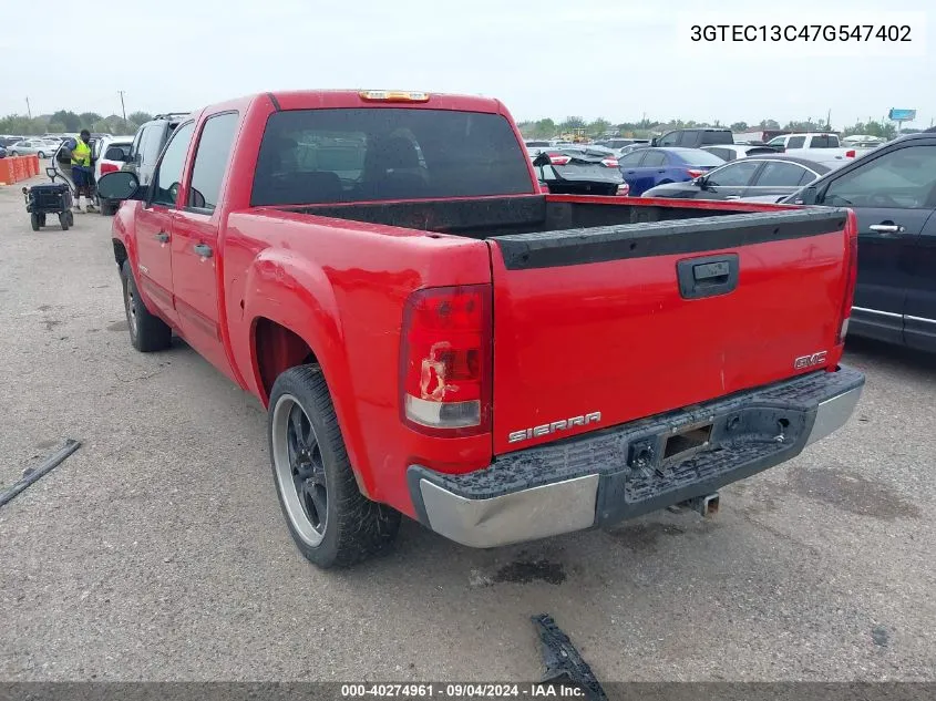 3GTEC13C47G547402 2007 GMC Sierra 1500 Sl