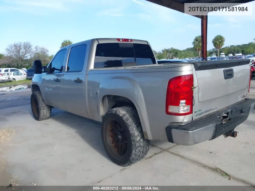 2007 GMC Sierra 1500 Sle1 VIN: 2GTEC13C171581984 Lot: 40283212