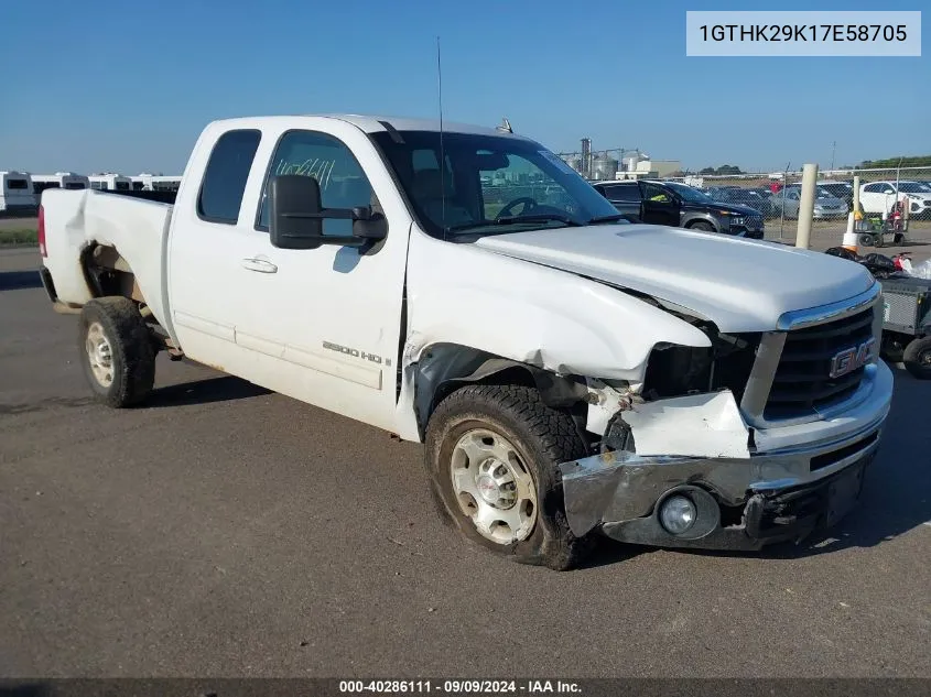 2007 GMC Sierra 2500Hd Slt VIN: 1GTHK29K17E58705 Lot: 40286111