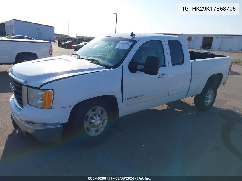 2007 GMC Sierra 2500Hd Slt VIN: 1GTHK29K17E58705 Lot: 40286111