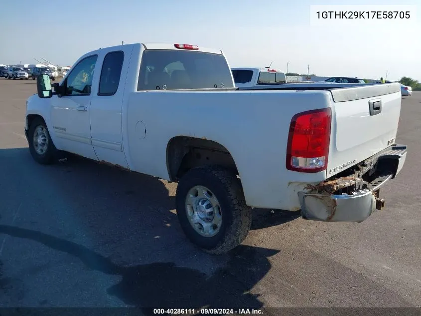 2007 GMC Sierra 2500Hd Slt VIN: 1GTHK29K17E58705 Lot: 40286111