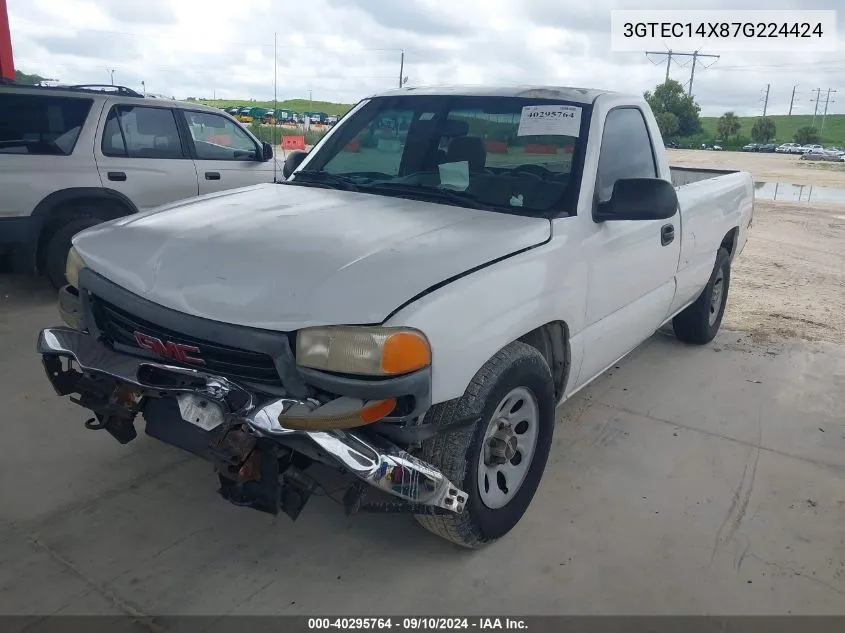 2007 GMC Sierra 1500 Classic Work Truck VIN: 3GTEC14X87G224424 Lot: 40295764