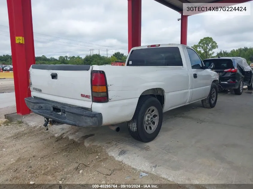 2007 GMC Sierra 1500 Classic Work Truck VIN: 3GTEC14X87G224424 Lot: 40295764