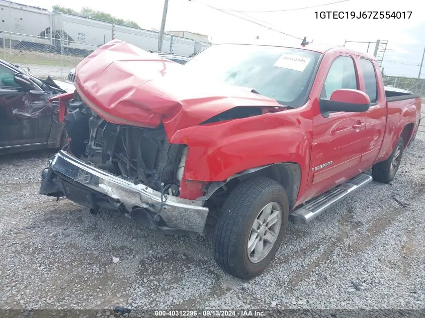 2007 GMC New Sierra C1500 VIN: 1GTEC19J67Z554017 Lot: 40312296