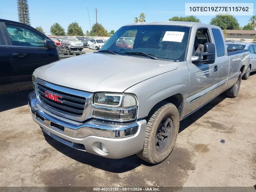 2007 GMC Sierra 1500 Classic Sle1 VIN: 1GTEC19Z77E115762 Lot: 40313153