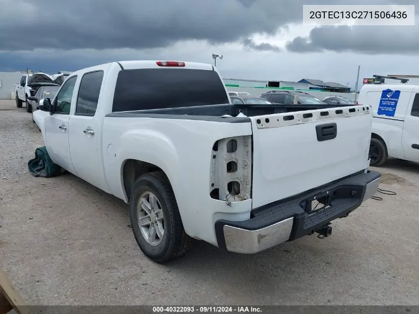 2007 GMC Sierra 1500 Sle1 VIN: 2GTEC13C271506436 Lot: 40322093