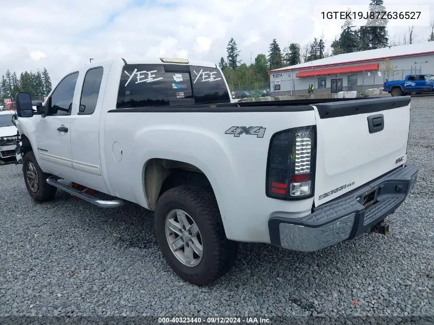 2007 GMC Sierra 1500 Sle2 VIN: 1GTEK19J87Z636527 Lot: 40323440