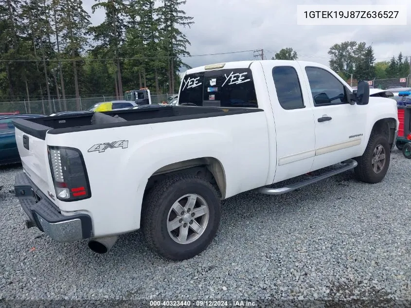 2007 GMC Sierra 1500 Sle2 VIN: 1GTEK19J87Z636527 Lot: 40323440