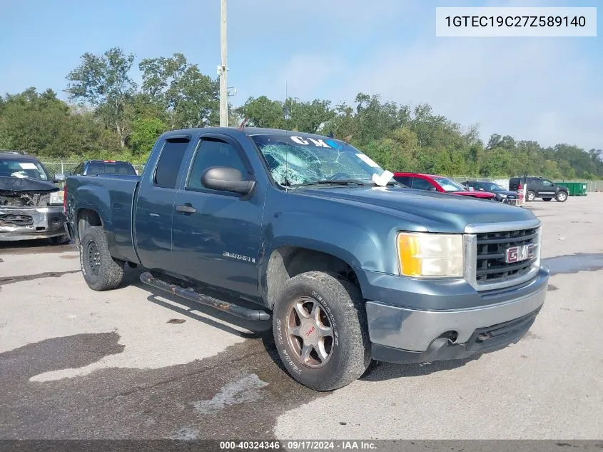 2007 GMC Sierra 1500 Work Truck VIN: 1GTEC19C27Z589140 Lot: 40324346