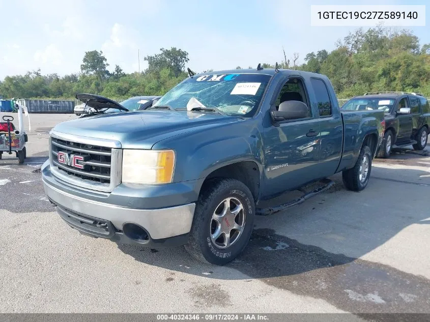 2007 GMC Sierra 1500 Work Truck VIN: 1GTEC19C27Z589140 Lot: 40324346