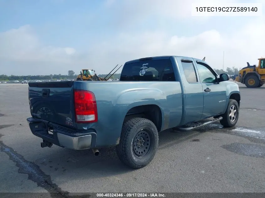 2007 GMC Sierra 1500 Work Truck VIN: 1GTEC19C27Z589140 Lot: 40324346