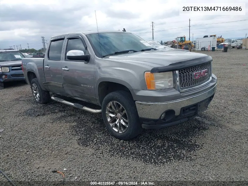 2007 GMC Sierra 1500 Slt VIN: 2GTEK13M471669486 Lot: 40328847