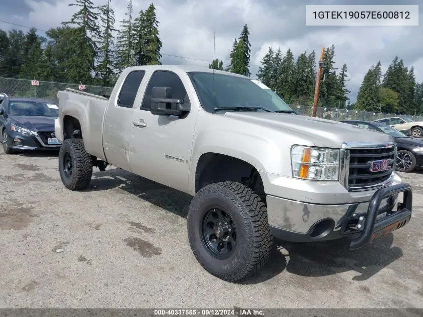 2007 GMC Sierra 1500 Slt VIN: 1GTEK19057E600812 Lot: 40337555