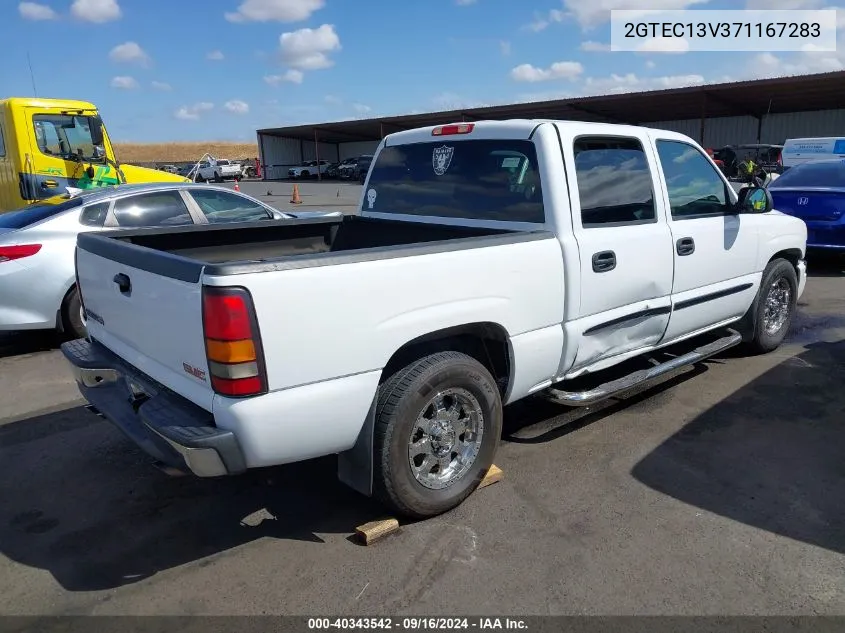 2007 GMC Sierra 1500 Classic Sl VIN: 2GTEC13V371167283 Lot: 40343542