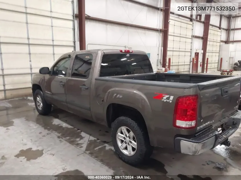 2007 GMC Sierra 1500 Sle2 VIN: 2GTEK13M771532350 Lot: 40360029