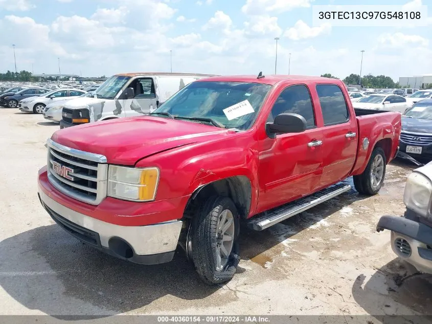 2007 GMC Sierra 1500 Sl VIN: 3GTEC13C97G548108 Lot: 40360154