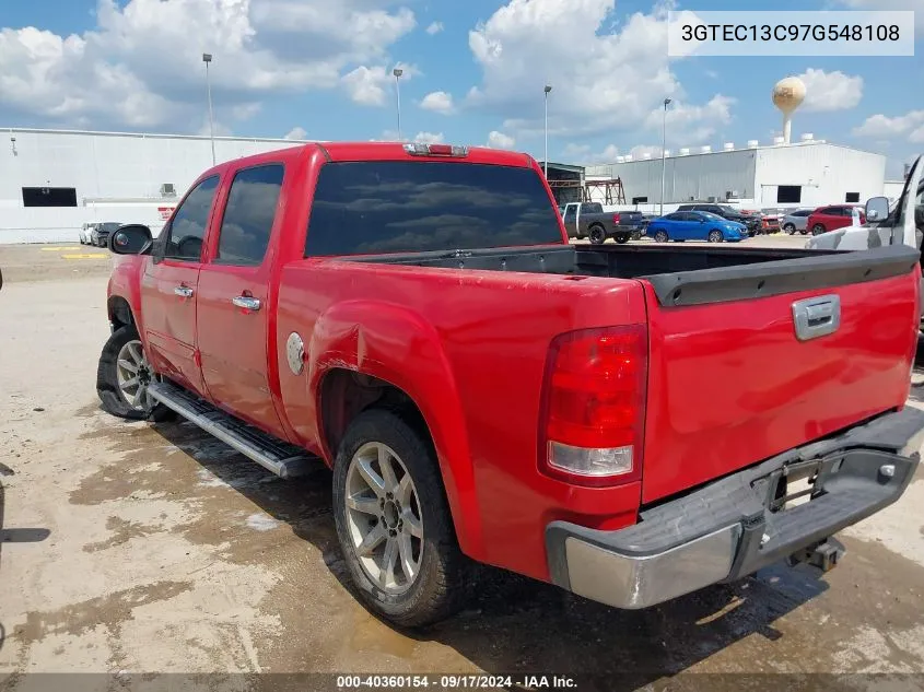 2007 GMC Sierra 1500 Sl VIN: 3GTEC13C97G548108 Lot: 40360154