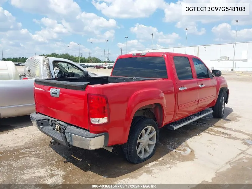 2007 GMC Sierra 1500 Sl VIN: 3GTEC13C97G548108 Lot: 40360154