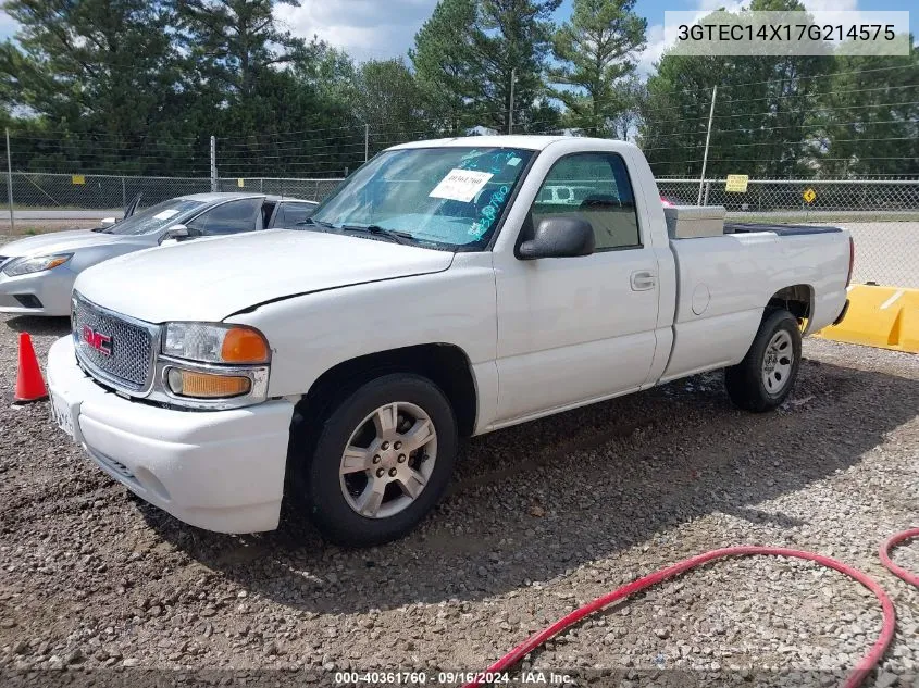 2007 GMC Sierra 1500 Classic Work Truck VIN: 3GTEC14X17G214575 Lot: 40361760