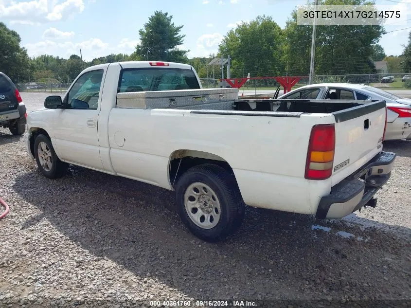 2007 GMC Sierra 1500 Classic Work Truck VIN: 3GTEC14X17G214575 Lot: 40361760